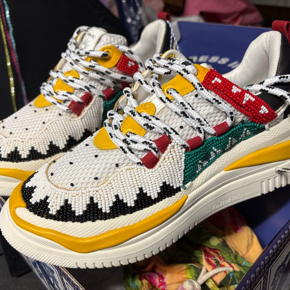 Farm Rio Colorful Beaded Sneakers